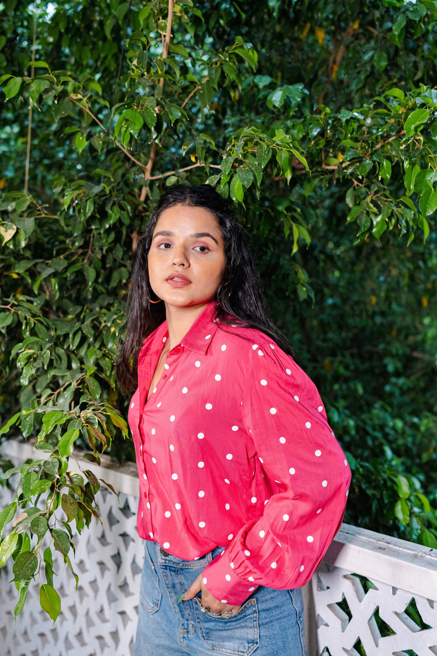 Pink Polka Dot Shirt