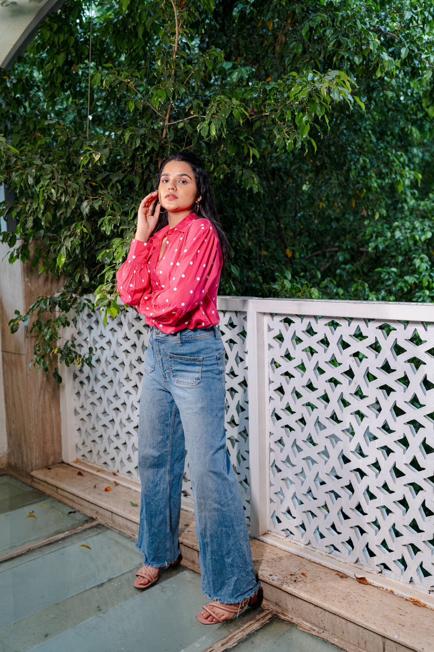 Pink Polka Dot Shirt