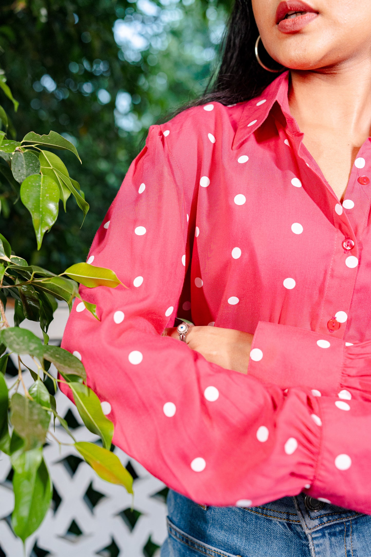 Pink Polka Dot Shirt